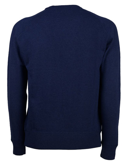 Emilio Romanelli Blue Cashmere Men Sweater