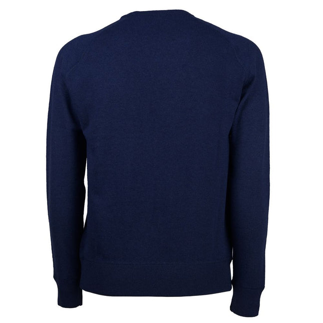 Emilio Romanelli Blue Cashmere Men Sweater