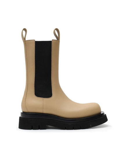 Bottega Veneta Beige Leather Chelsea Boots