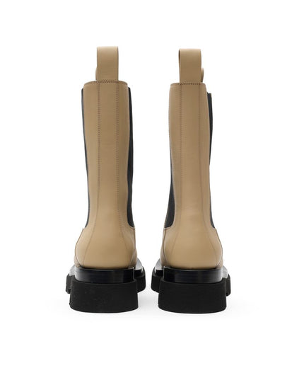 Bottega Veneta Beige Leather Chelsea Boots