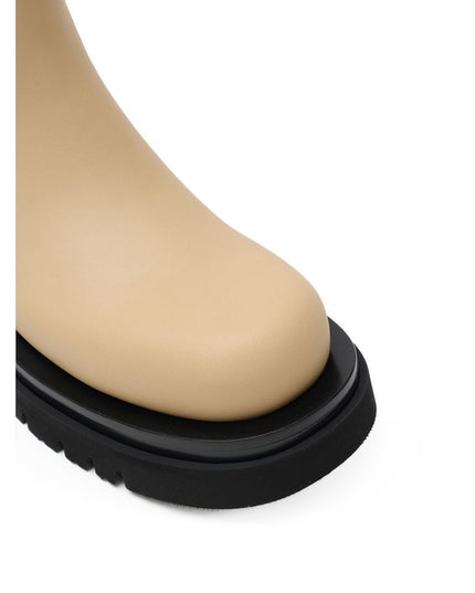 Bottega Veneta Beige Leather Chelsea Boots