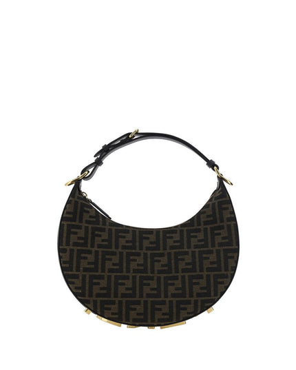 Fendi Brown Fabric Shoulder Bag