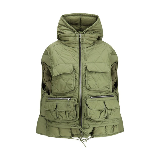 IENKI IENKI Green Nylon Sleveless Jacket