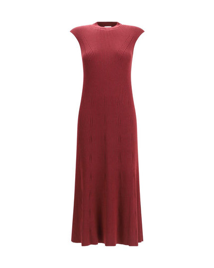 SA SU PHI Bordeaux Cashmere Casual Dress