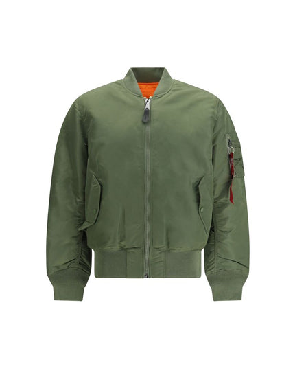 ALPHA INDUSTRIES Green Nylon Bomber