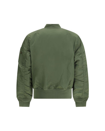 ALPHA INDUSTRIES Green Nylon Bomber