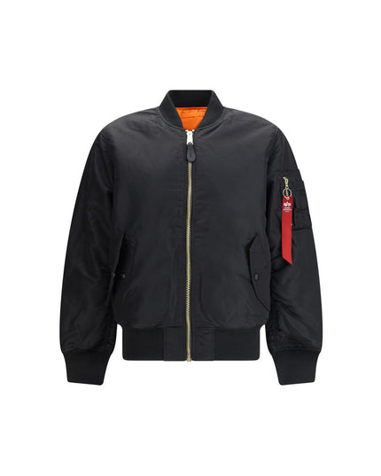 ALPHA INDUSTRIES Black Nylon Bomber