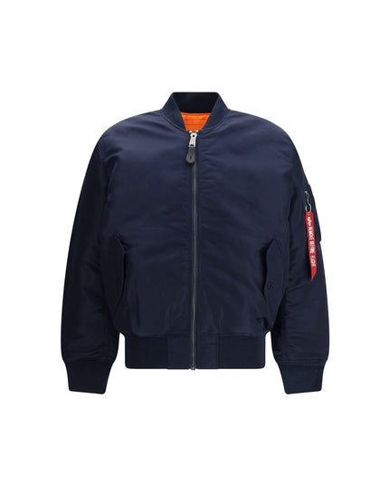 ALPHA INDUSTRIES Blue Nylon Bomber
