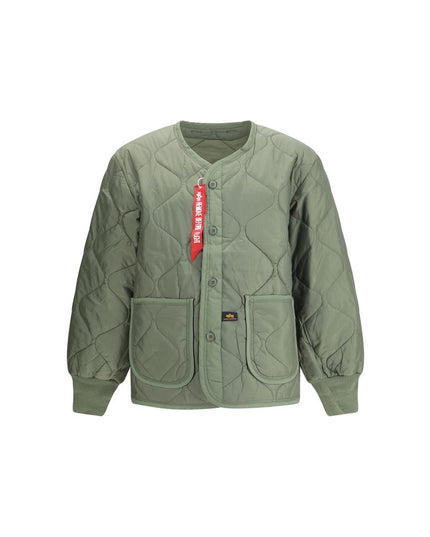 ALPHA INDUSTRIES Green Nylon Coat