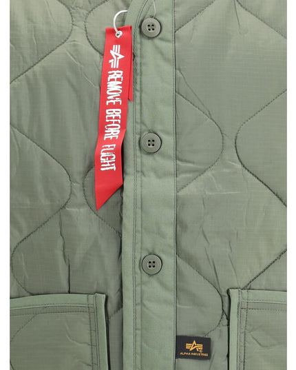 ALPHA INDUSTRIES Green Nylon Coat