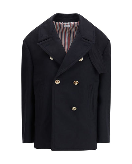 Thom Browne Blue Fabric Coat