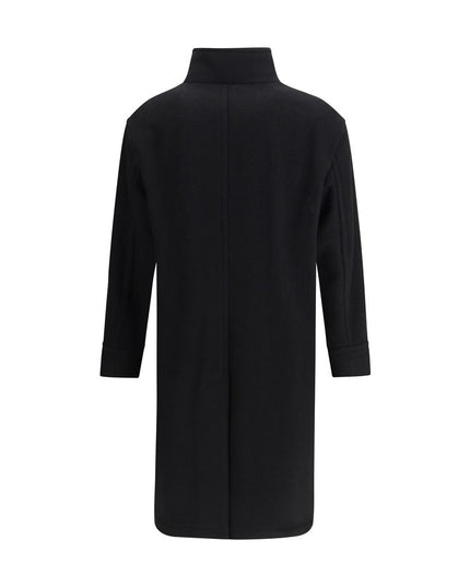 Tagliatore Black Fleece Wool Coat