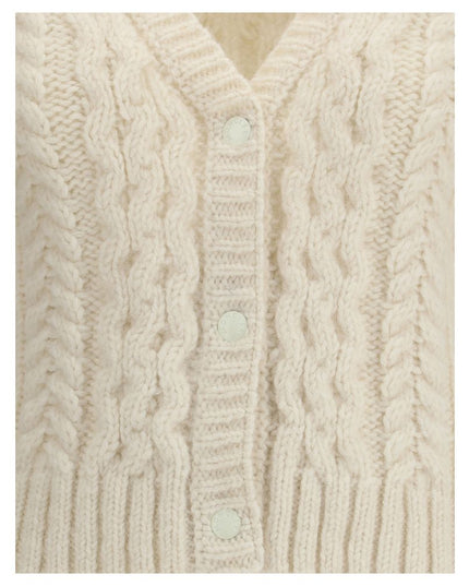 Moncler Cream Alpaca Vicugna Pacos Cardigan