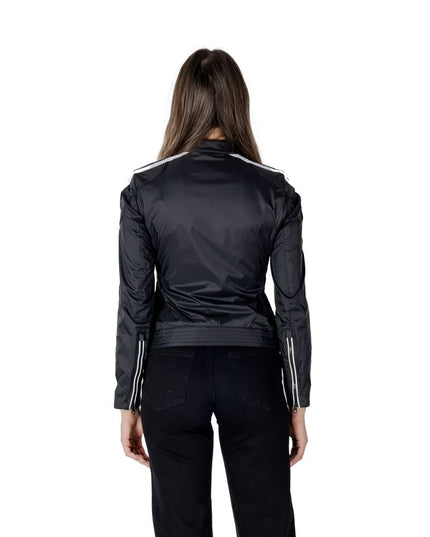 Blauer Black Polyamide Biker Jacket