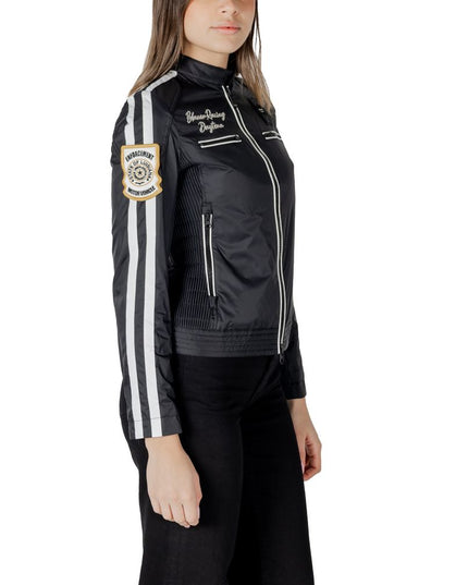 Blauer Black Polyamide Biker Jacket