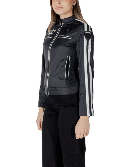 Blauer Black Polyamide Biker Jacket