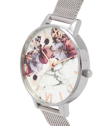 Olivia Burton Silver Stainless Steel Dress Watch