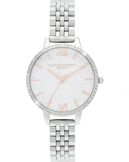 Olivia Burton Silver Stainless Steel Dress Watch