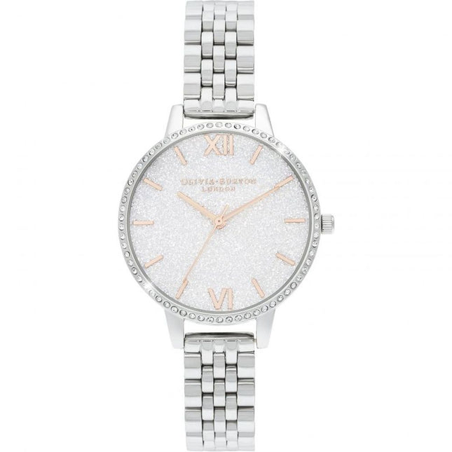 Olivia Burton Silver Stainless Steel Dress Watch