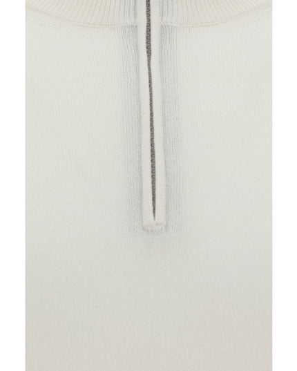 Brunello Cucinelli White Cashmere Cashmere Sweater