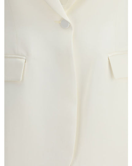 SA SU PHI White Silk Blazer