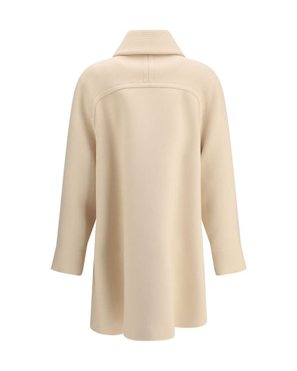Valentino Cream Fleece Wool Coat