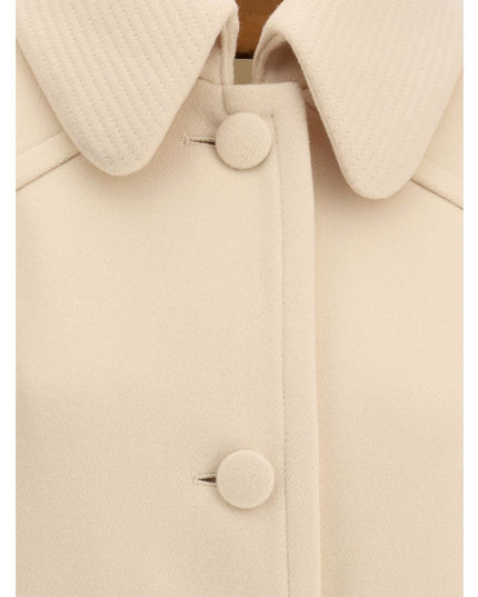 Valentino Cream Fleece Wool Coat