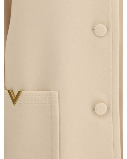 Valentino Cream Fleece Wool Coat