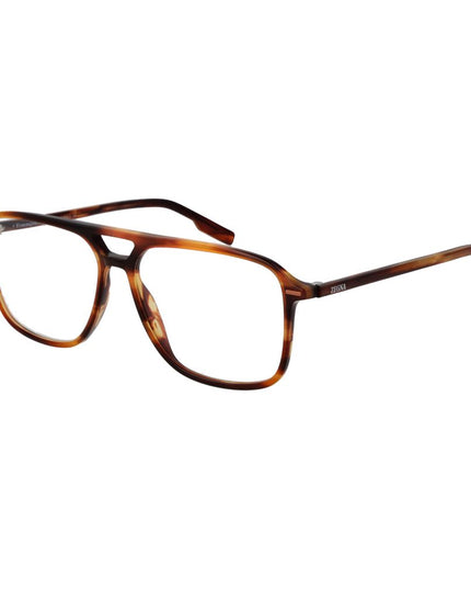 Ermenegildo Zegna Brown Acetate Glasses (Frames)
