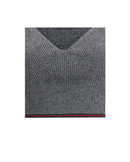 Gucci Gray Wool Top
