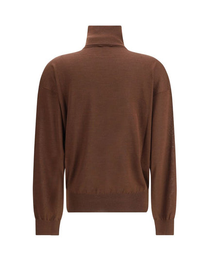 Saint Laurent Brown Cashmere Turtleneck