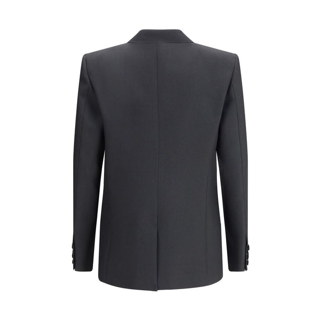 Valentino Black Polyester Coat