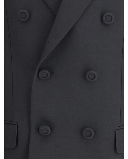 Valentino Black Polyester Coat