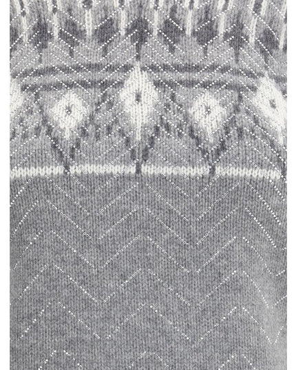 Ermanno Scervino Gray Cashmere Sweatshirt