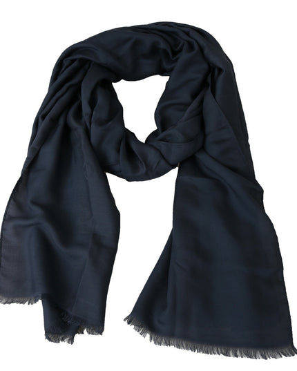 Dolce & Gabbana Modal Navy Blue Neck Wrap Men Shawl Scarf