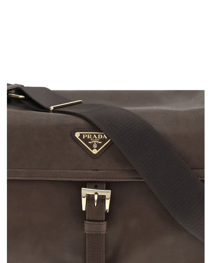 Prada Brown Recycled Polyamide Shoulder Bag