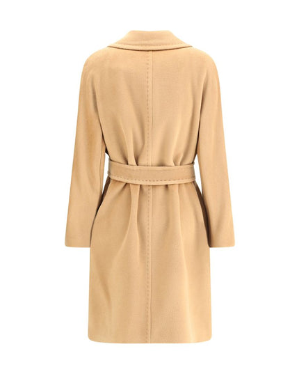 Max Mara Beige Fleece Wool Coat