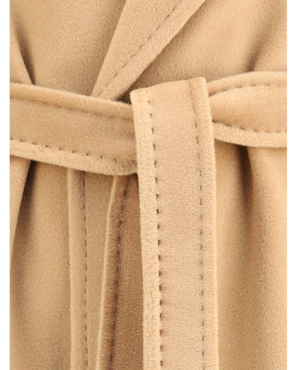 Max Mara Beige Fleece Wool Coat