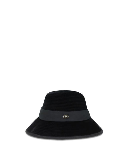 Valentino Garavani Black Cotton Fedora