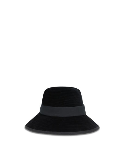 Valentino Garavani Black Cotton Fedora