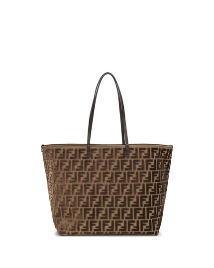 Fendi Brown Fabric Shoulder Bag