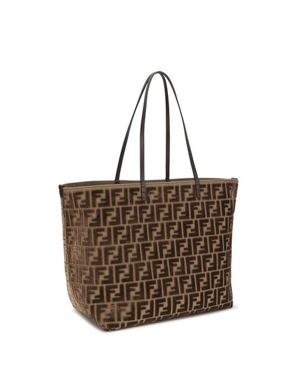 Fendi Brown Fabric Shoulder Bag