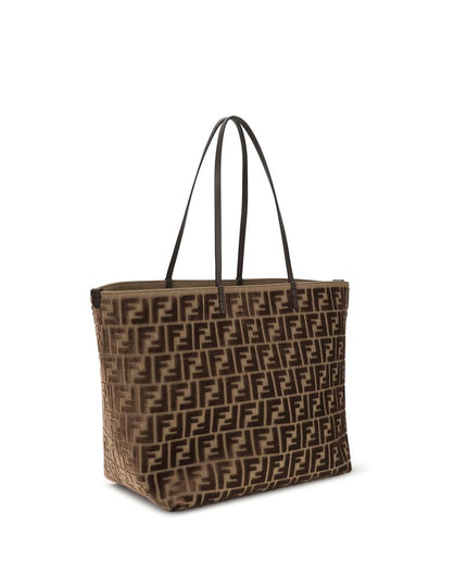 Fendi Brown Fabric Shoulder Bag