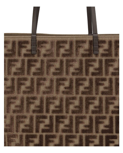 Fendi Brown Fabric Shoulder Bag