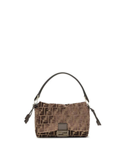 Fendi Brown Viscose Shoulder Bag