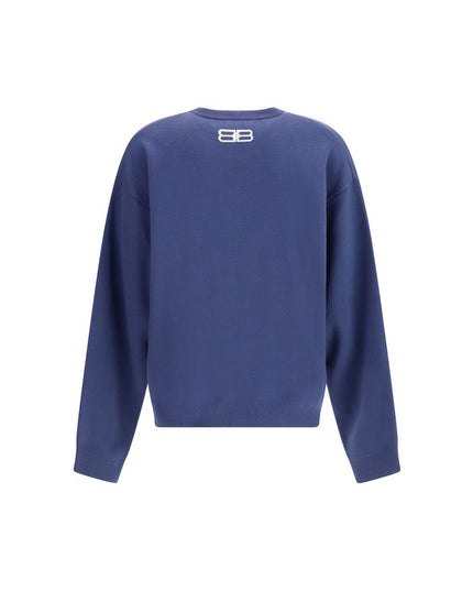Balenciaga Blue Wool Sweatshirt