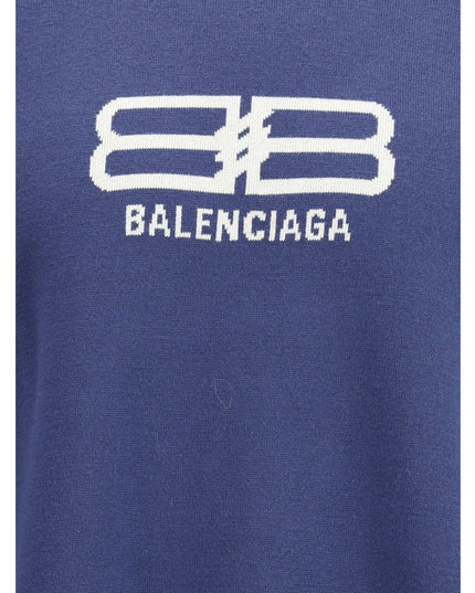 Balenciaga Blue Wool Sweatshirt