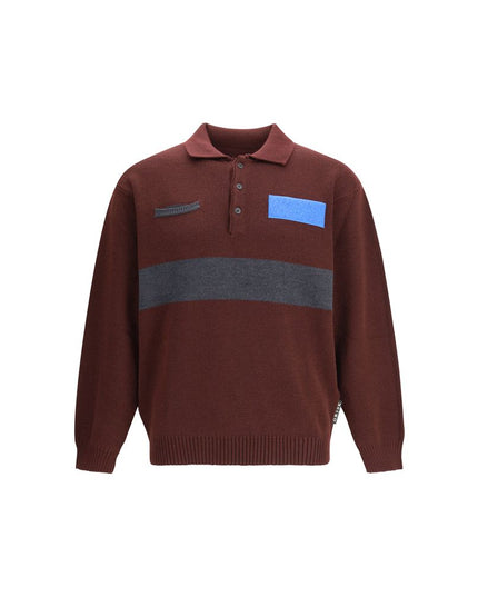 GR10K Bordeaux Wool Polo Shirt