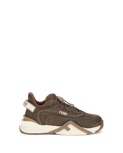 Fendi Brown Rubber Athletic Sneakers