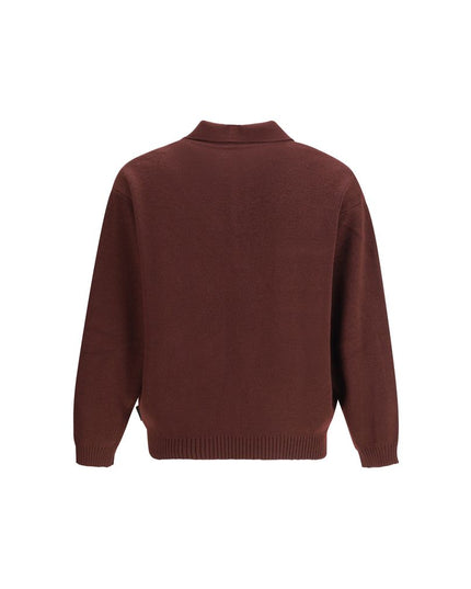 GR10K Bordeaux Wool Polo Shirt